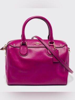 COACH F36624 🩷MAGENTA🩷 CROSSGRAIN LEATHER MINI BENNETT SATCHEL BAG